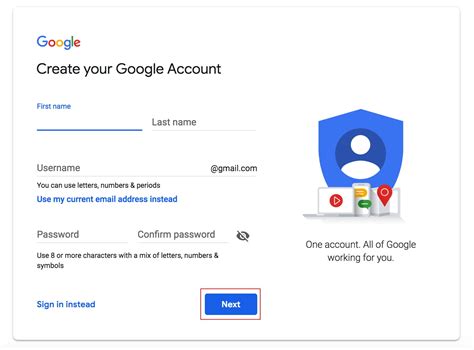 bikin|Create a Gmail account